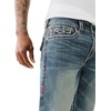 True Religion Mens Billy Super T Boot Cut Flap JeanJeans(Llano Medium Wash)