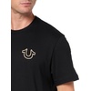 True Religion Men’s Relaxed Overseam Puff Tee Tee(Jet Black)