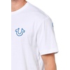 True Religion Men’s Relaxed Overseam Puff Tee Tee(Optic White)