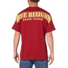 True Religion Men’s Relaxed Overseam Puff Tee Tee(Red Dalia)