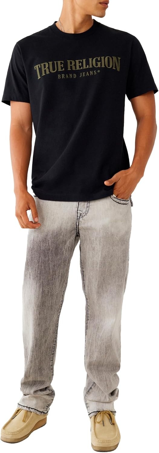 image:imageTrue Religion Mens Ricky Super T Straight Leg Denim Jeans for MenHxzg