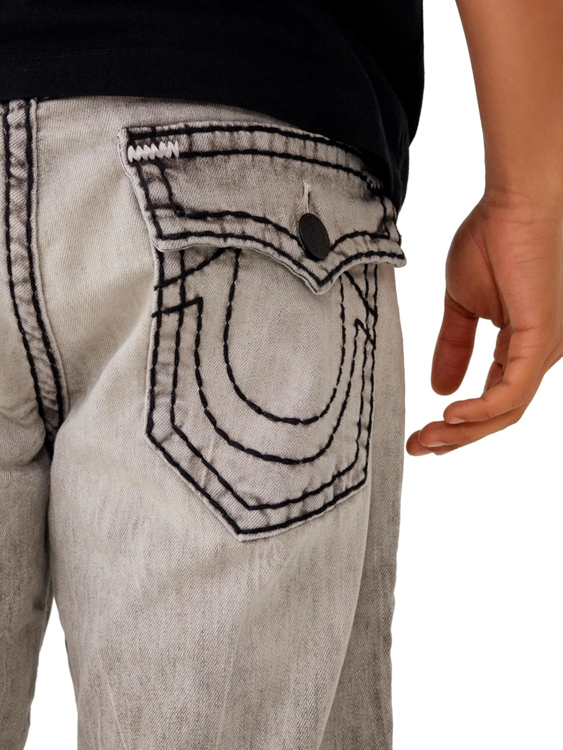 image:imageTrue Religion Mens Ricky Super T Straight Leg Denim Jeans for MenHxzg