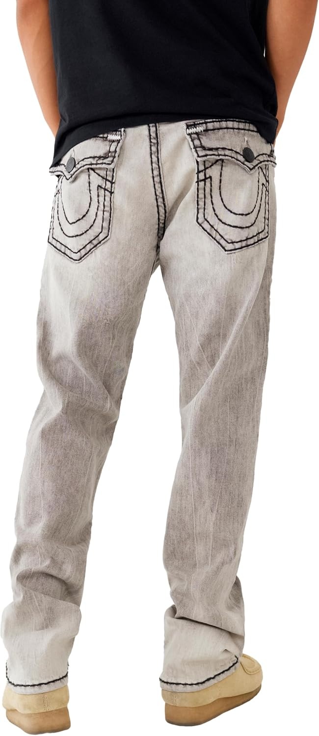 image:imageTrue Religion Mens Ricky Super T Straight Leg Denim Jeans for MenHxzg