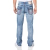 True Religion Men’s Ricky Super T Straight Leg Denim Jeans for Men(Big Sandy Medium Wash With Rips)