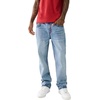 True Religion Men’s Ricky Super T Straight Leg Denim Jeans for Men(Big Sandy Medium Wash With Rips)