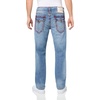 True Religion Men’s Ricky Super T Straight Leg Denim Jeans for Men(Rivati Medium Wash/Rips)