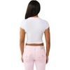 True Religion Women’s Sporty Contrasted Cap Sleeve Top(Optic White)