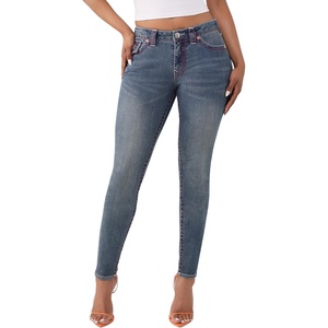 True Religion Women’s Jennie Mr Skinny Big T Flap Jeans(Malibu Stone)