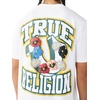 True Religion Men’s Garden Shoey Oversized Heavyweight Tee | Puff Print(Optic White)