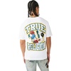 True Religion Men’s Garden Shoey Oversized Heavyweight Tee | Puff Print(Optic White)