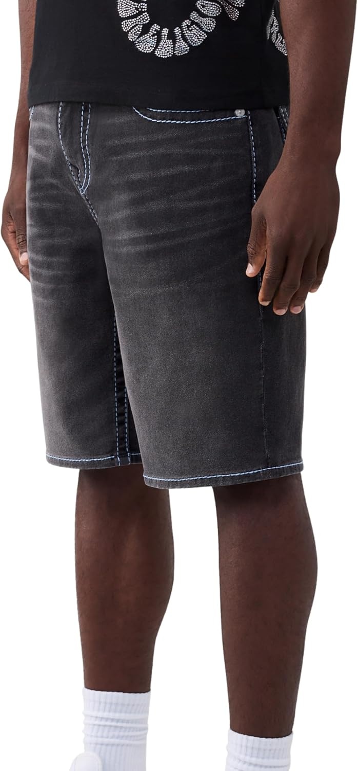 image:imageTrue Religion Mens Bobby Flap Big T ShortDeep Silence Black Wash