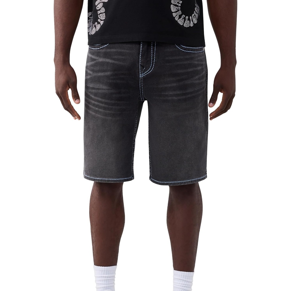 image:imageTrue Religion Mens Bobby Flap Big T ShortDeep Silence Black Wash
