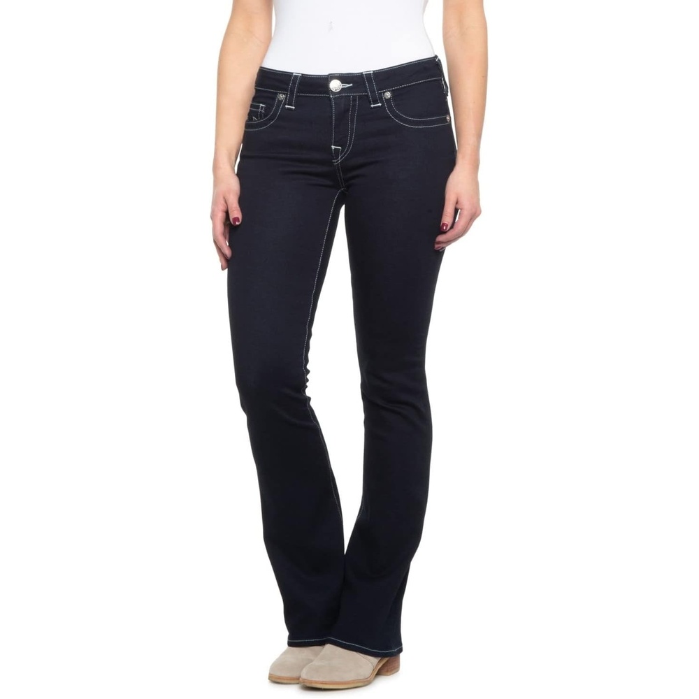 image:imageTrue Religion Womens Becca Mid Rise Bootcut JeansBody Rinse