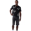 True Religion Men’s Bobby Flap Big T Short(Deep Silence Black Wash)