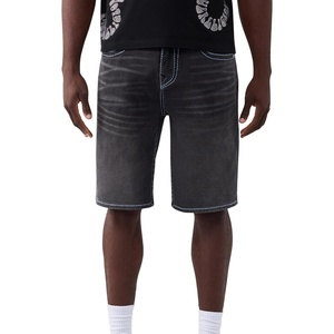 True Religion Men’s Bobby Flap Big T Short(Deep Silence Black Wash)