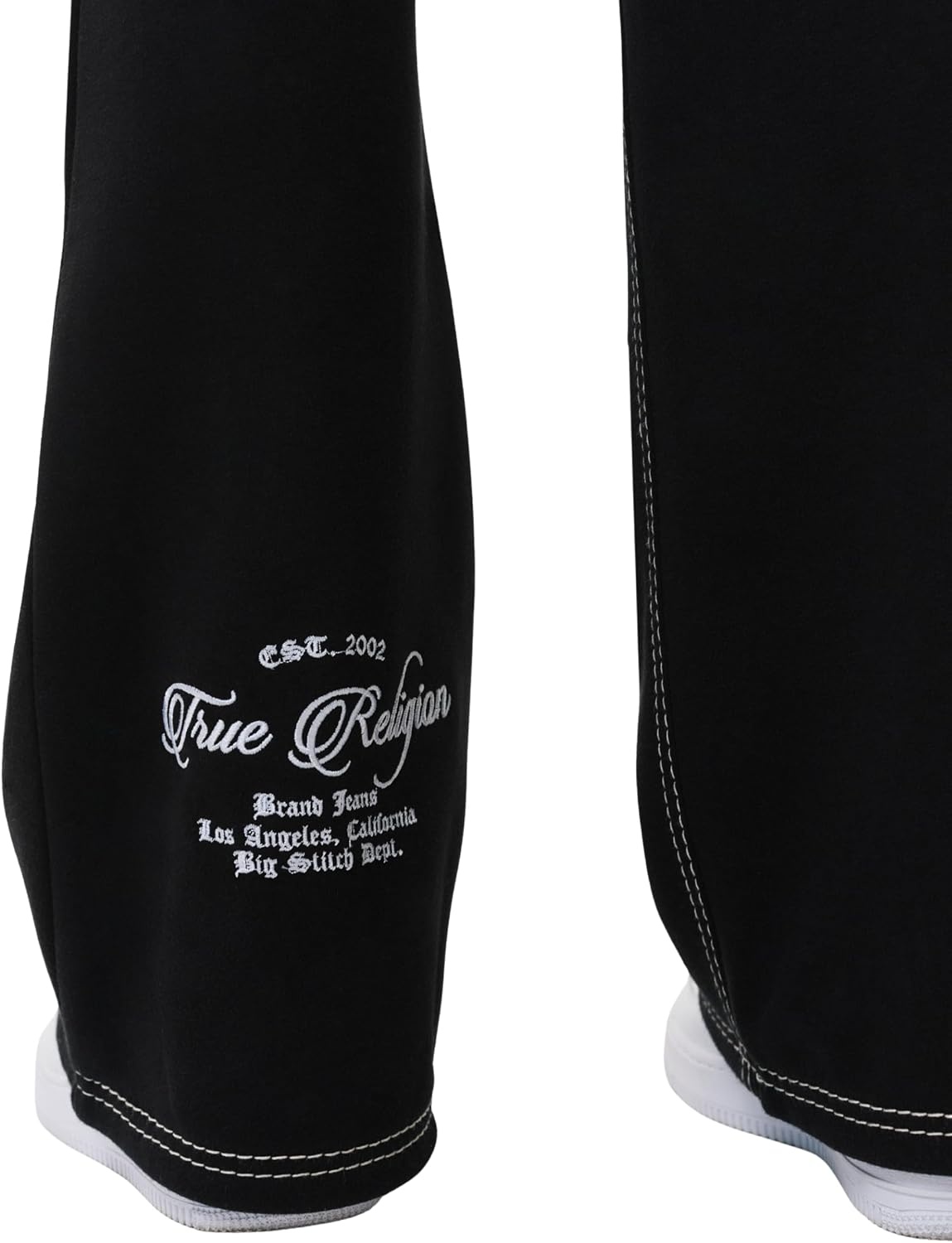 image:imageTrue Religion Womens Mid Rise Big T Bootcut Jean FairytaleJet Black
