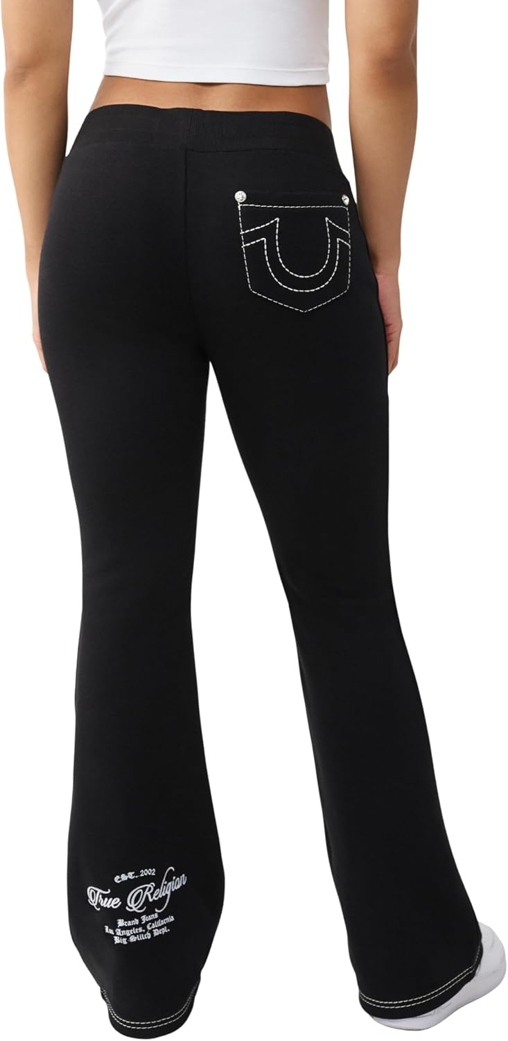 image:imageTrue Religion Womens Mid Rise Big T Bootcut Jean FairytaleJet Black