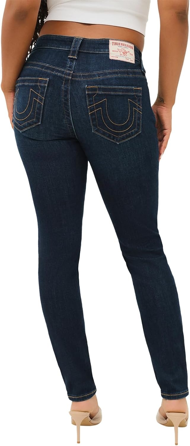 image:imageTrue Religion Womens Jennie Mid Rise Curvy Skinny JeansIndigo Upgrade