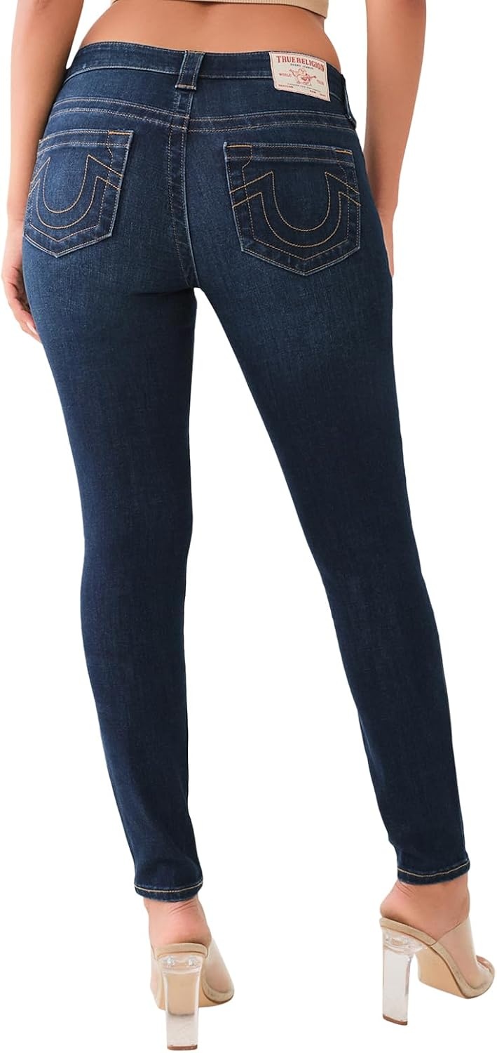 image:imageTrue Religion Womens Jennie Mid Rise Curvy Skinny JeansIndigo Upgrade