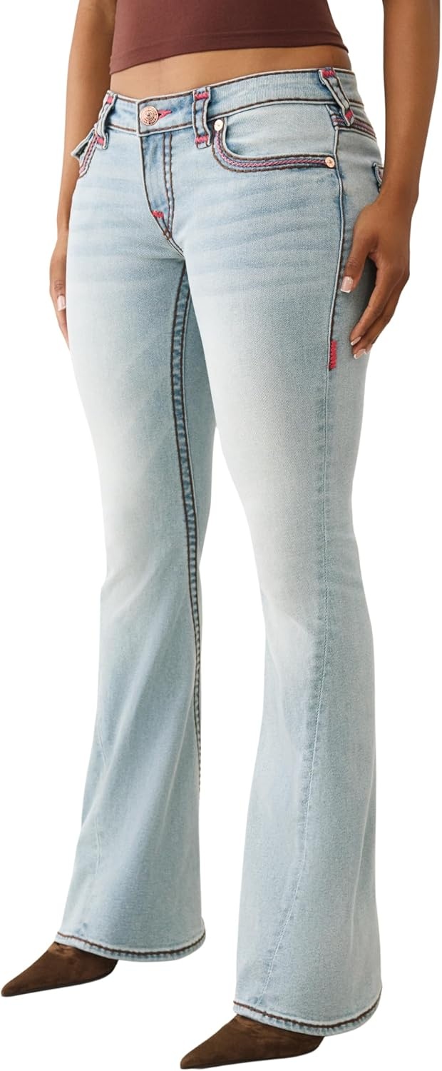 image:imageTrue Religion Womens Joey Low Rise Flare Super T JeanUrban Fade