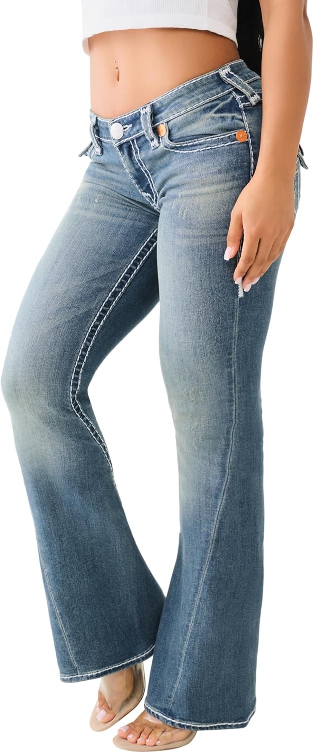 image:imageTrue Religion Womens Joey Low Rise Flare Super T JeanValmonte