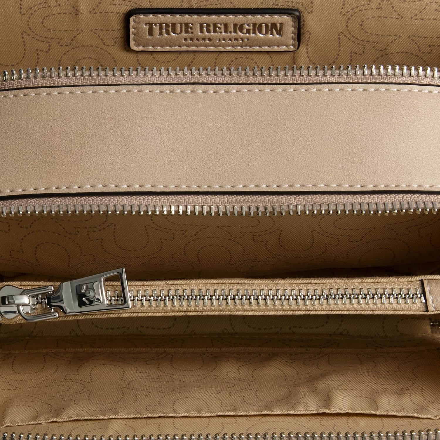 image:imageConcept One Womens True Religion Camera Bag Womens Mini Shoulder Handbag With Embossed Logo and Adjustable Shoulder StrapTan