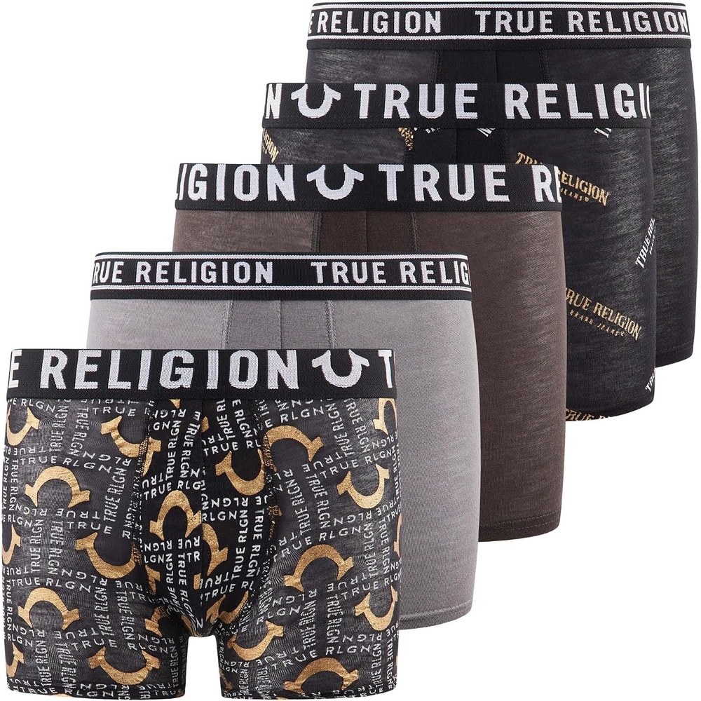 image:imageTrue Religion Boys Underwear 5 Pack Modal Premium Boxer Briefs Boys 618GreyBlack Pack