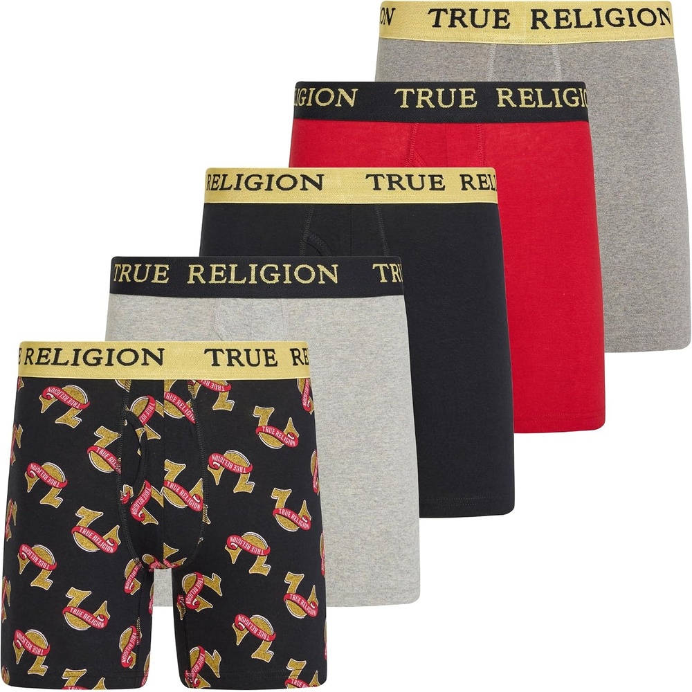 image:imageTrue Religion Mens Underwear Boxer Briefs for Men 5 Pack Cotton StretchAsst 1