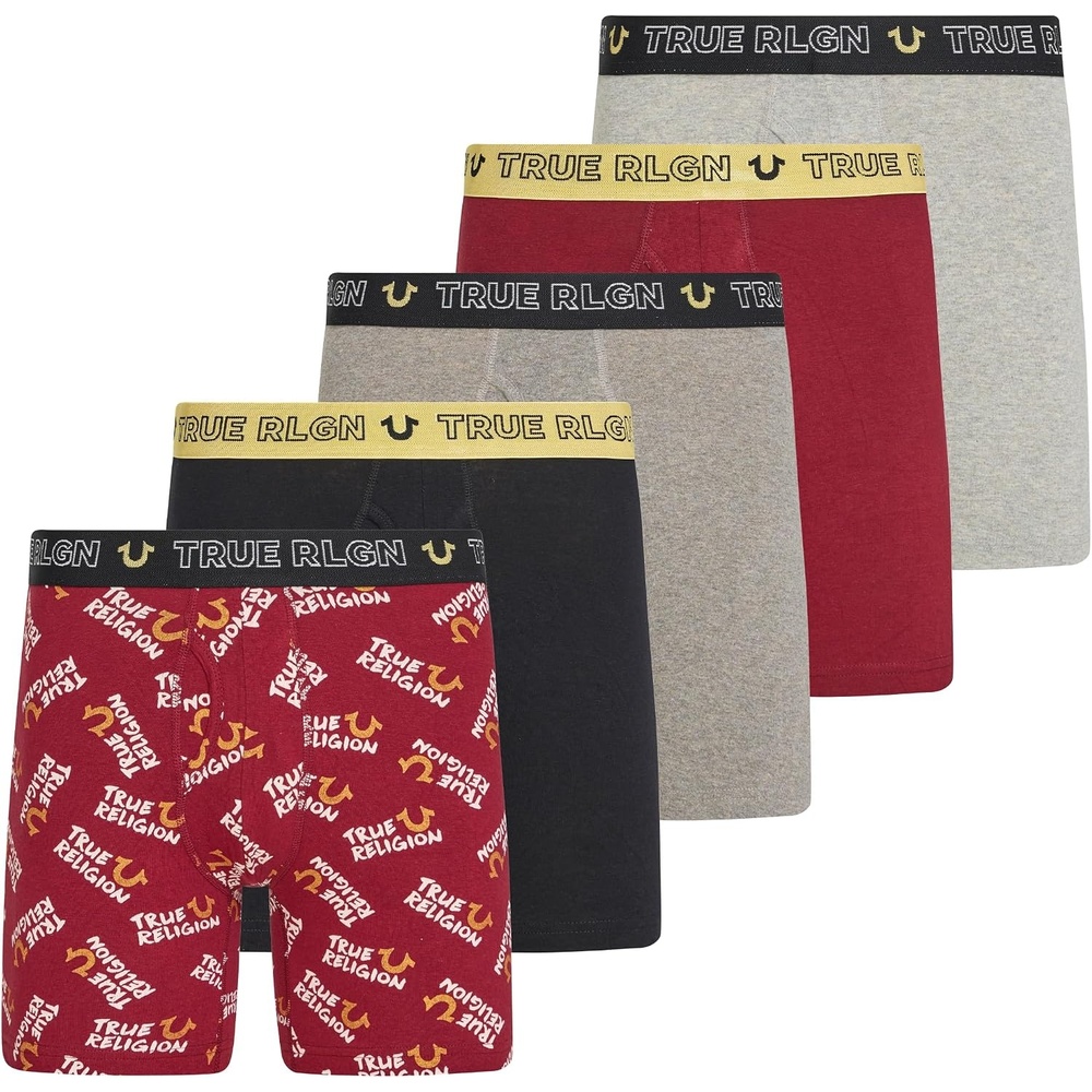 image:imageTrue Religion Mens Underwear Boxer Briefs for Men 5 Pack Cotton StretchAsst 4