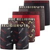 True Religion Boys Underwear 5 Pack Modal Premium Boxer Briefs Boys 6-18(Red/Black Assorted)