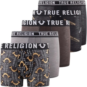 True Religion Boys Underwear 5 Pack Modal Premium Boxer Briefs Boys 6-18(Grey/Black Pack)