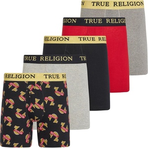 True Religion Mens Underwear, Boxer Briefs for Men 5 Pack Cotton Stretch(Asst 1)