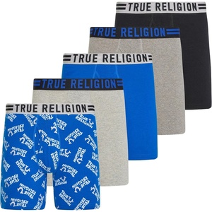 True Religion Mens Underwear, Boxer Briefs for Men 5 Pack Cotton Stretch(Asst 2)