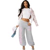 True Religion Women’s Crystal Baggy Jogger | Drawstring Waistband(Heather Grey)