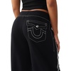 True Religion Women’s Crystal Baggy Jogger | Drawstring Waistband(Jet Black)