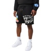 True Religion Men’s Logo Sweat Short – Elastic Waist, Logo Patch, Side Pockets(Jet Black)