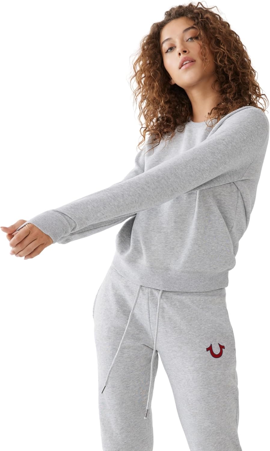 image:imageTrue Religion Womens Heritage Buddha PulloverHeather Grey