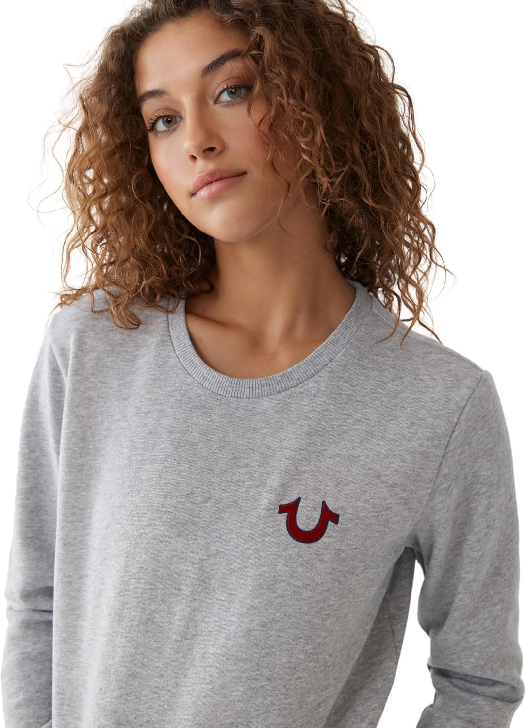 image:imageTrue Religion Womens Heritage Buddha PulloverHeather Grey