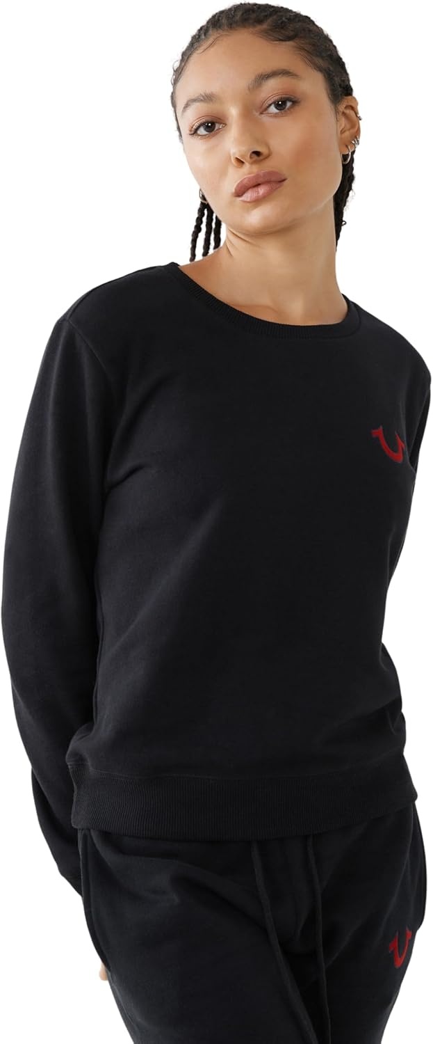 image:imageTrue Religion Womens Heritage Buddha PulloverJet Black