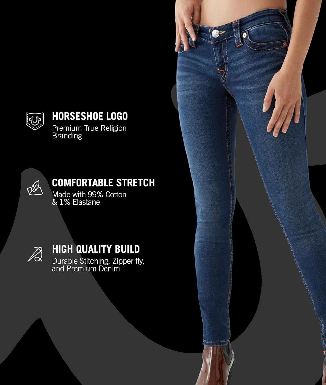 image:imageTrue Religion Womens Stella Low Rise Skinny JeanDreamcatcher