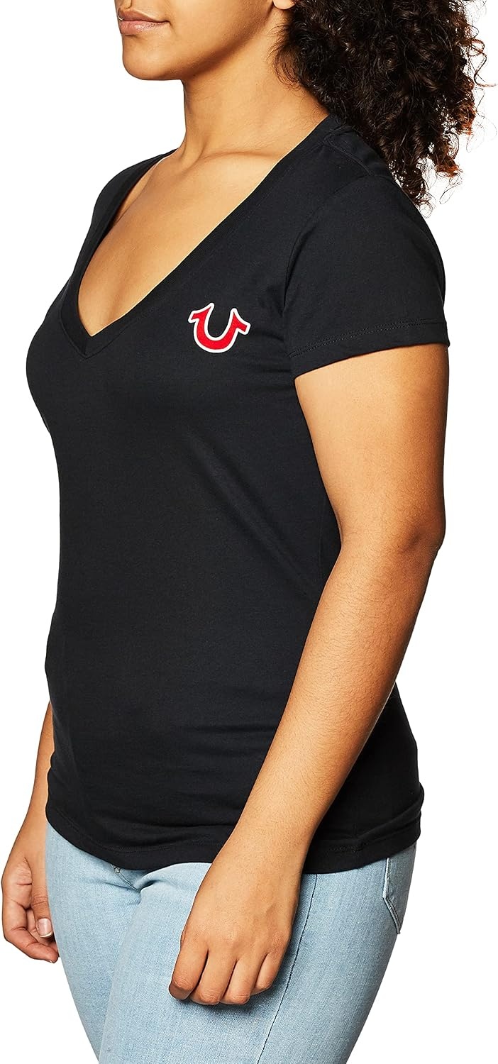 image:imageTrue Religion Womens VNeck Buddha Logo Tee Womens TopsBlack
