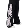 True Religion Women’s Applique Wide Leg Pants – 60% Cotton 40% Polyester, Relaxed Wide Leg, Signature Applique Detail(Jet Black)