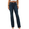 True Religion Women’s Becca Crystal Flap Mid Rise Bootcut Jean(Body Rinse)