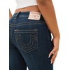True Religion Women’s Becca Crystal Flap Mid Rise Bootcut Jean(Body Rinse)