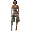 True Religion Women’s Big T Crystal Camo Corset Long Sleeve Top – 98% Cotton, Corset Style, Crystal Detail(Camo)
