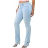 True Religion Women’s Billie Skinny No Flap Cuff Mid Rise Straight Jeans – Cotton Blend, Cuffed Hem, Mid Rise Fit(Light Rainwater Wash)