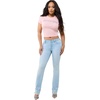 True Religion Women’s Billie Skinny No Flap Cuff Mid Rise Straight Jeans – Cotton Blend, Cuffed Hem, Mid Rise Fit(Light Rainwater Wash)