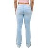 True Religion Women’s Billie Skinny No Flap Cuff Mid Rise Straight Jeans – Cotton Blend, Cuffed Hem, Mid Rise Fit(Light Rainwater Wash)