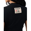 True Religion Women’s Crystal Buddha Anniversary Tee – 95% Cotton Blend, Crew Neck, Signature Graphic Detail(Jet Black)