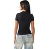 True Religion Women’s Crystal Buddha Tee(Jet Black)